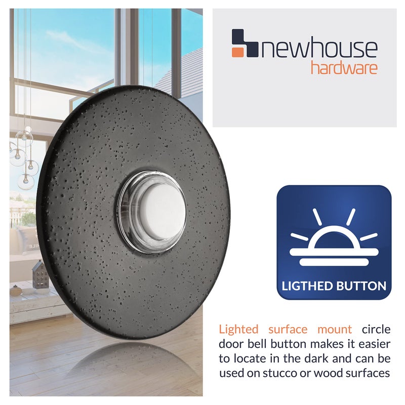 Newhouse Hardware ORB5WL Lighted Doorbell Button, 1-Pack, Oil-Rubbed Bronze - Image 3
